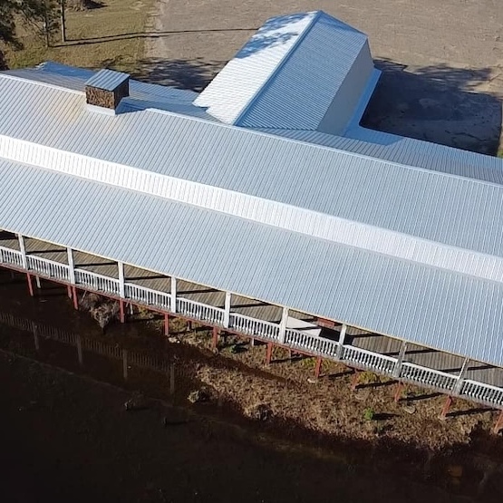 Large commercial-style roof system.